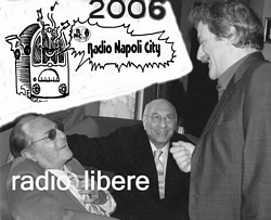 Elio Ferrara con Renzo Arbore in occasione dei trent'anni delle radio libere
