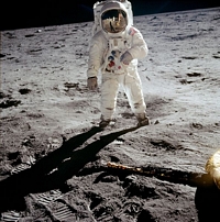 Aldrin sulla Luna (Immagine originale)
